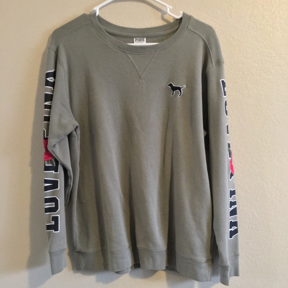 Light green PINK sweatshirt
